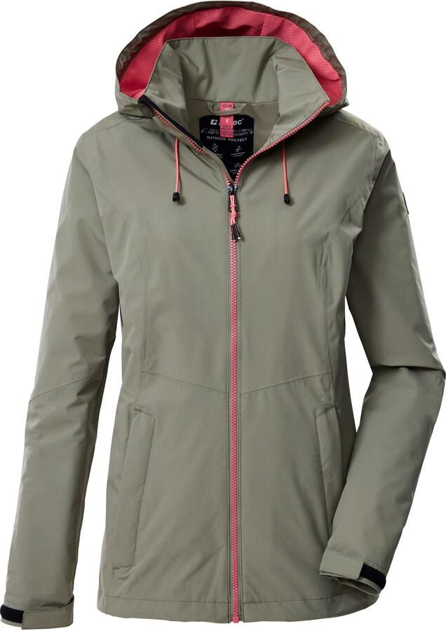Killtec Outdoorjack Dames regenjas OOKS 1 Lichte water- en winddichte jas ademend afneembare capuchon - Foto 6
