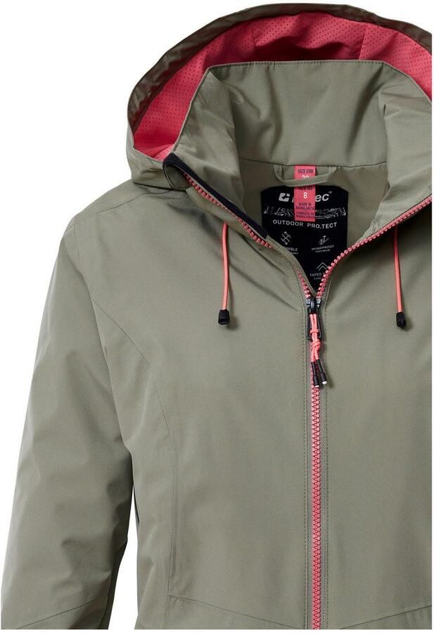 Killtec Outdoorjack Dames regenjas OOKS 1 Lichte water- en winddichte jas ademend afneembare capuchon - Foto 4