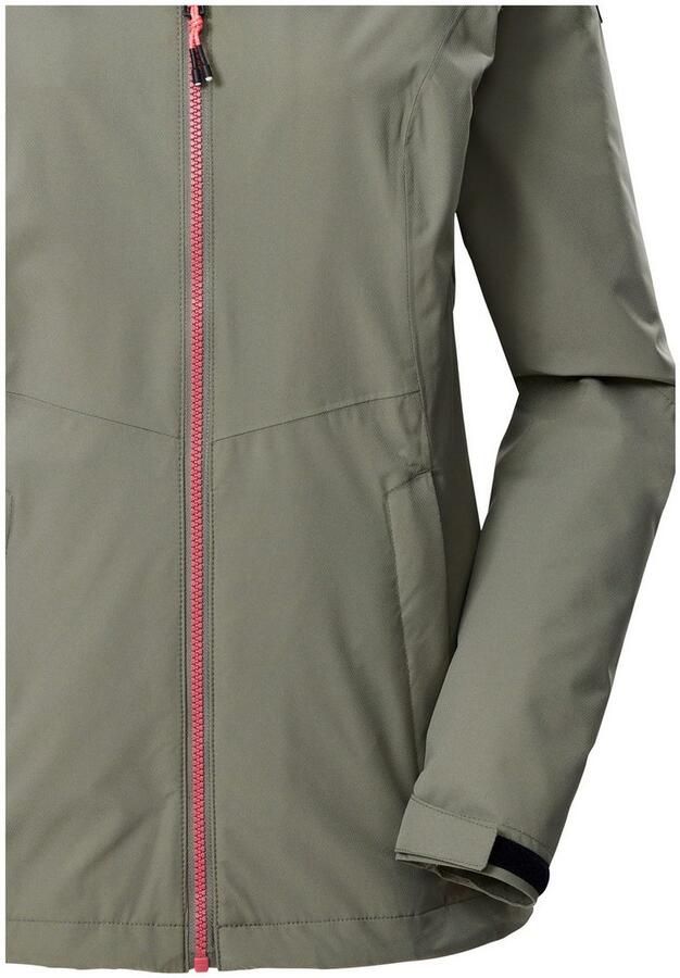 Killtec Outdoorjack Dames regenjas OOKS 1 Lichte water- en winddichte jas ademend afneembare capuchon - Foto 3