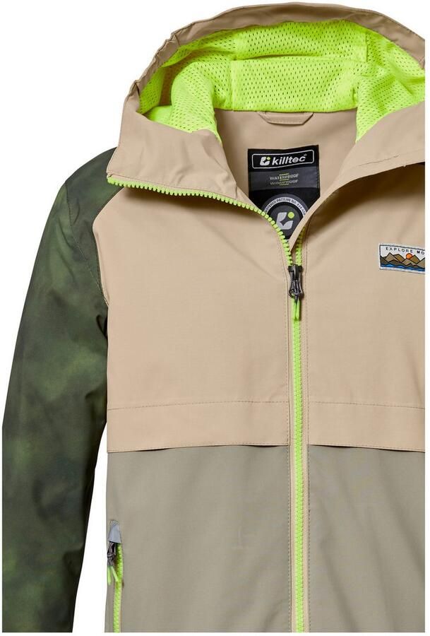Killtec Outdoorjack KOS 280 BYS JCKT Waterdichte jongensjas verstelbare capuchon colourblock design - Foto 4