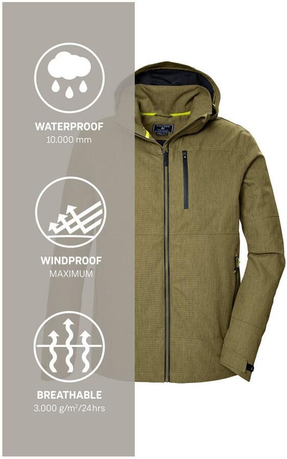 Killtec Outdoorjack KOS 74 MN JCKT wind- en waterdicht ade d pfas-vrij geïmpregneerd - Foto 5