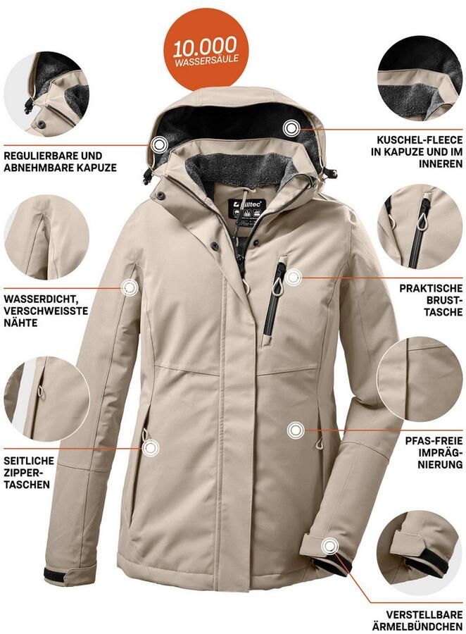 Killtec Outdoorjack KOW 140 WMN JCKT Waterdichte damesjas ademend afneembare capuchon - Foto 2