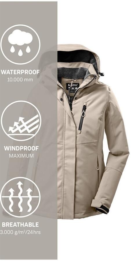 Killtec Outdoorjack KOW 140 WMN JCKT Waterdichte damesjas ademend afneembare capuchon - Foto 5