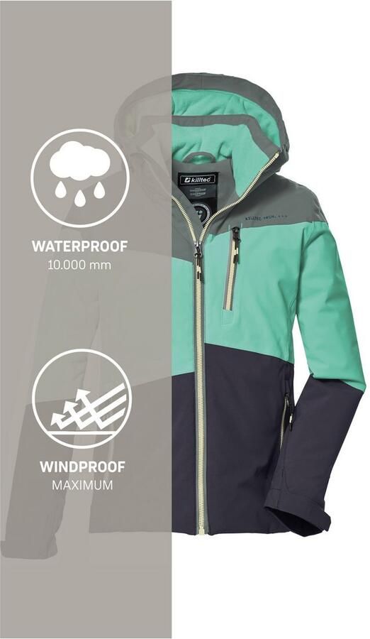 Killtec Outdoorjack KOW 170 GRLS JCKT Functionele jack met capuchon en sneeuwvang waterdicht - Foto 6