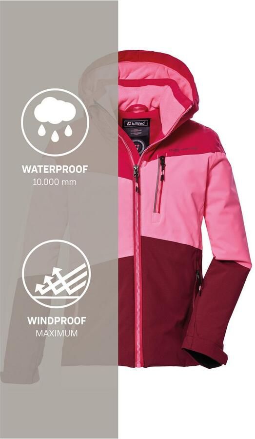 Killtec Outdoorjack KOW 170 GRLS JCKT Functionele jack met capuchon en sneeuwvang waterdicht - Foto 6