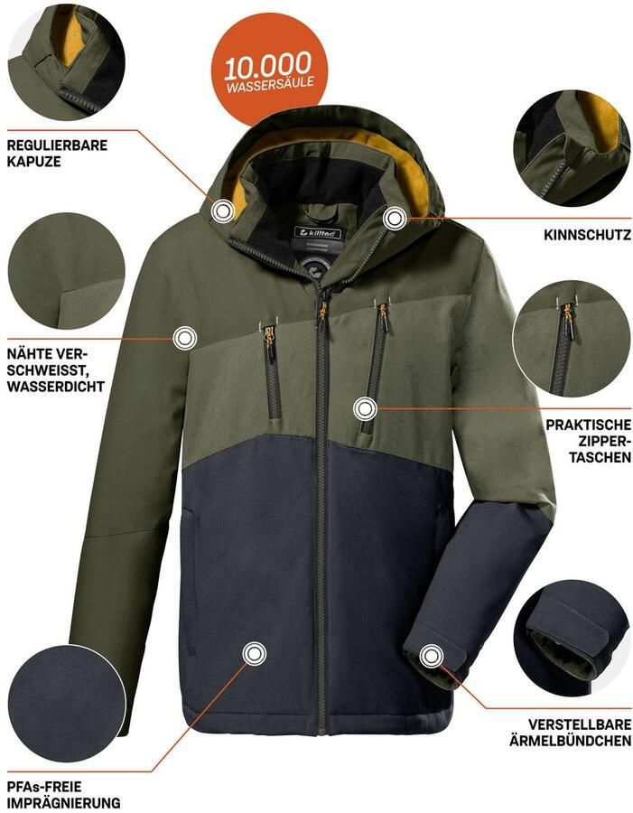 Killtec Outdoorjack KOW 204 BYS JCKT Waterdichte ade de winterjas met verstelbare capuchon - Foto 2