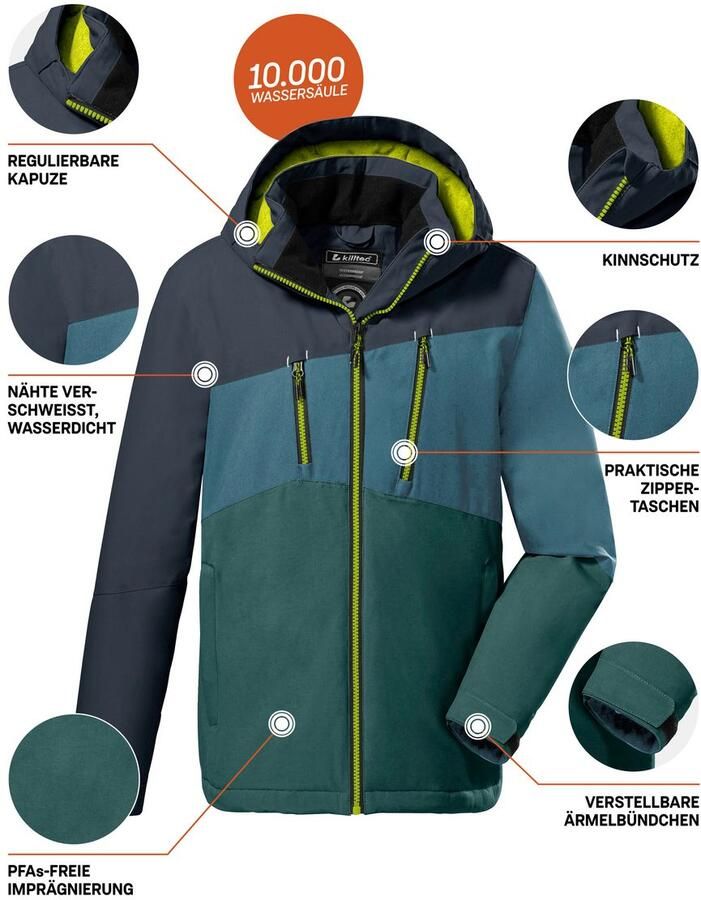 Killtec Outdoorjack KOW 204 BYS JCKT Waterdichte ade de winterjas met verstelbare capuchon - Foto 2