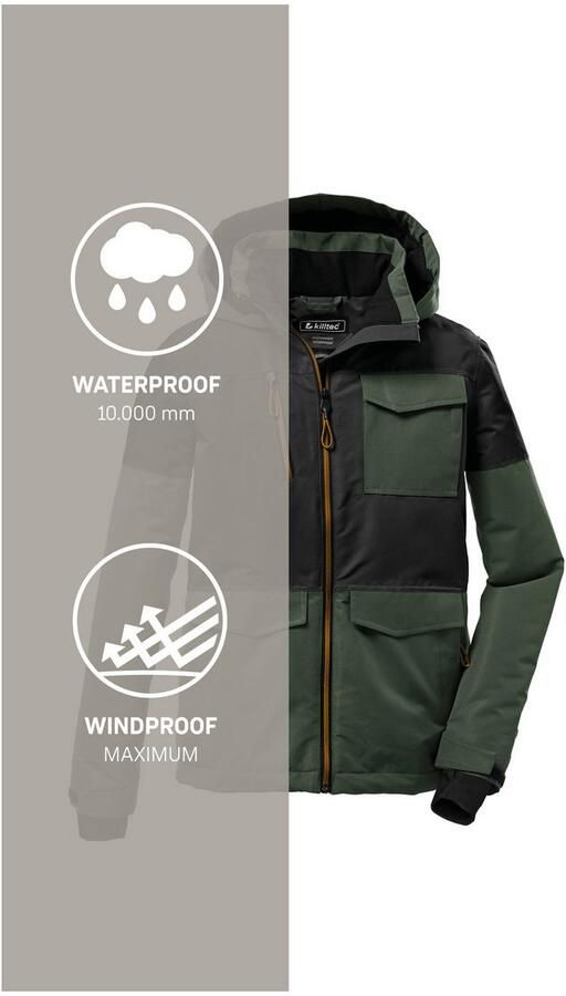 Killtec Outdoorjack KOW 29 BYS SKI JCKT Ade de waterdichte jas met 10.000 mm waterkolom - Foto 4