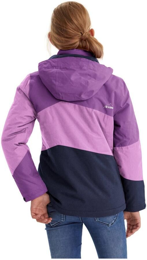 Killtec Outdoorjack Lynge GRLS JCKT B Waterdichte winterjas met capuchon fleece verstelbare mouwen - Foto 8