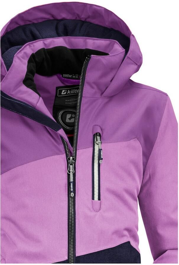 Killtec Outdoorjack Lynge GRLS JCKT B Waterdichte winterjas met capuchon fleece verstelbare mouwen - Foto 4
