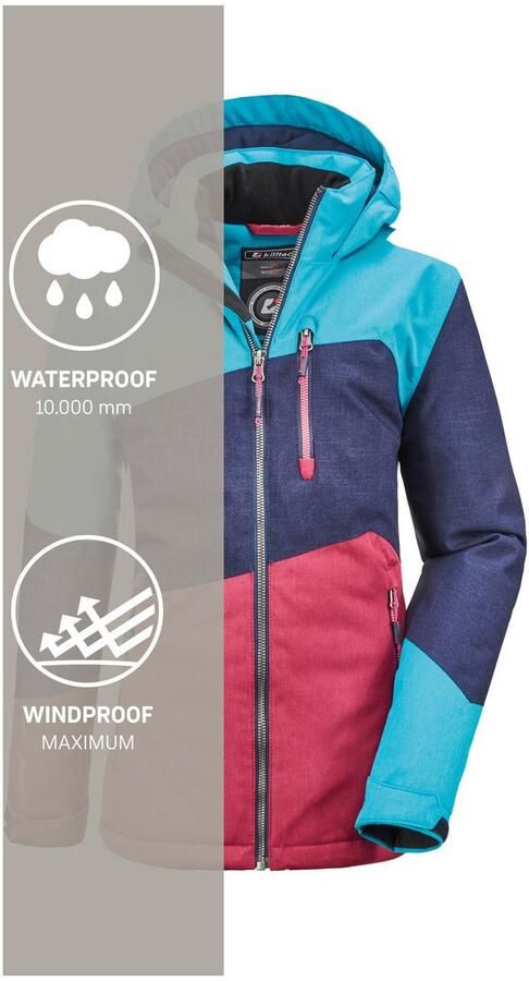 Killtec Outdoorjack Lynge GRLS JCKT B Waterdichte winterjas met capuchon fleece verstelbare mouwen - Foto 2