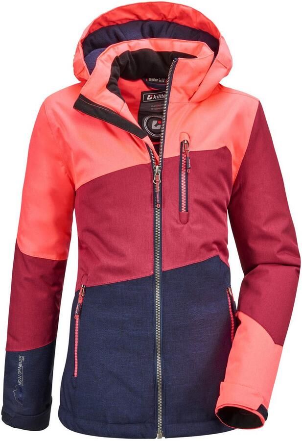 Killtec Outdoorjack Lynge GRLS JCKT B Waterdichte winterjas met capuchon fleece verstelbare mouwen - Foto 3