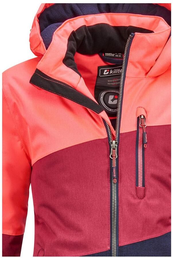 Killtec Outdoorjack Lynge GRLS JCKT B Waterdichte winterjas met capuchon fleece verstelbare mouwen - Foto 3
