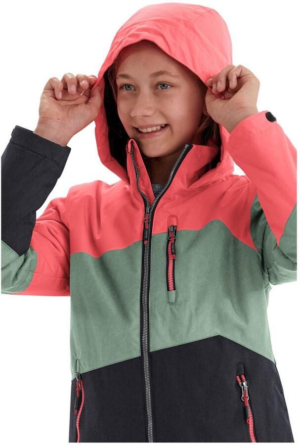 Killtec Outdoorjack Lynge GRLS JCKT B Waterdichte winterjas met capuchon fleece verstelbare mouwen - Foto 4