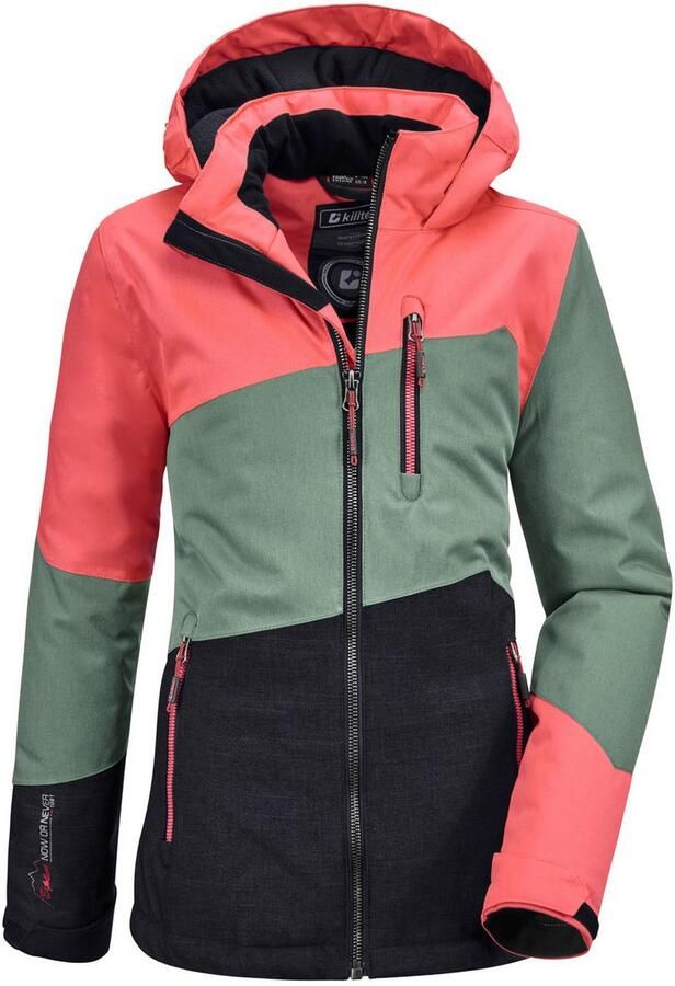 Killtec Outdoorjack Lynge GRLS JCKT B Waterdichte winterjas met capuchon fleece verstelbare mouwen - Foto 3