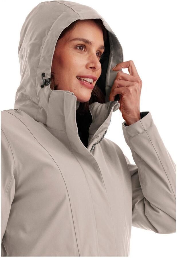 Killtec Parka Dames functionele parka Waterdichte ademende damesparka met afneembare capuchon