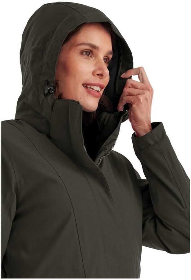 Killtec Parka Dames functionele parka Waterdichte ademende damesparka met afneembare capuchon