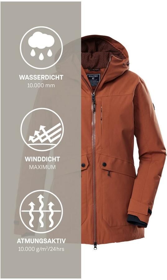 Killtec Parka KOW 16 WMN PRK Water- u. winddichte dames functionele parka met hoge ademend vermogen - Foto 5