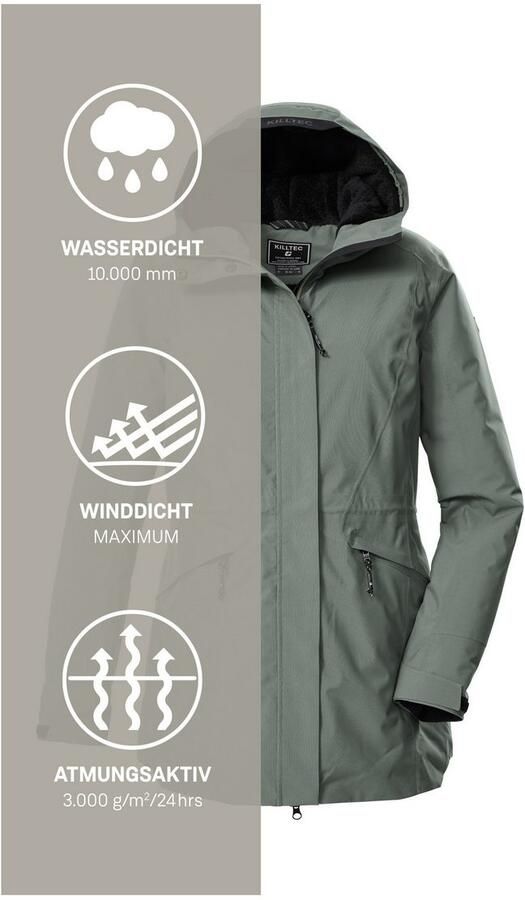 Killtec Parka KOW 19 WMN PRK Waterdichte ademende damesparka met verstelbare capuchon - Foto 5