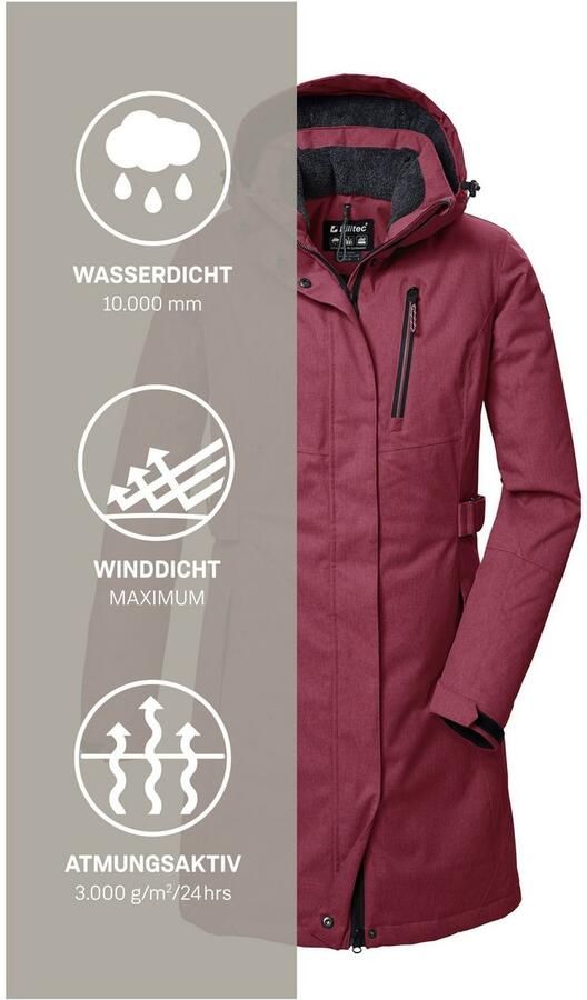 Killtec Parka KOW 303 WMN PRK Waterdichte ademende damesparka met afneembare capuchon - Foto 3