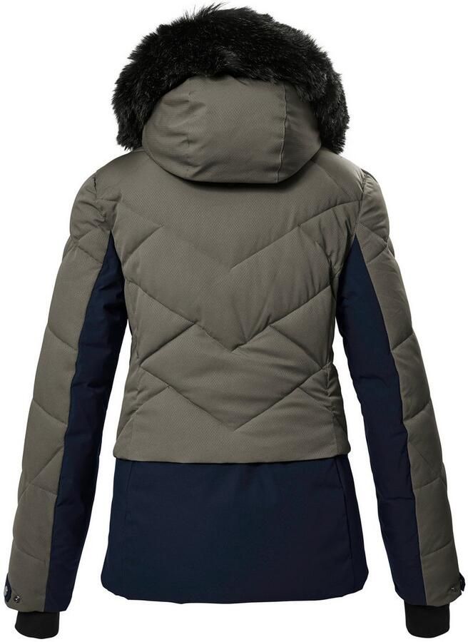 Killtec Ski-jack KSW 102 WMN SKI QLTD JCKT Stijlvolle ski-jas waterafstotend afneembare kunstbontkraag