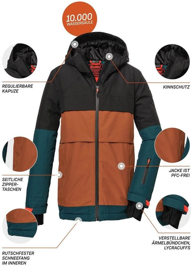 Killtec Ski-jack KSW 126 BYS SKI JCKT Waterdichte ade de skijas met verstelbare capuchon