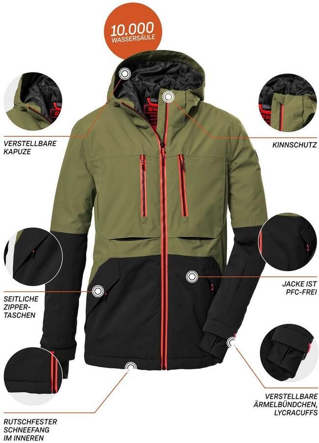 Killtec Ski-jack KSW 127 BYS SKI JCKT Waterdichte ade de kinderjas met verstelbare capuchon - Foto 2