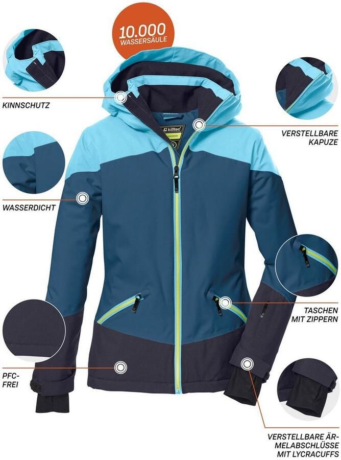 Killtec Ski-jack KSW 151 GRLS SKI JCKT Waterdichte ademende meisjesjas met verstelbare capuchon - Foto 2