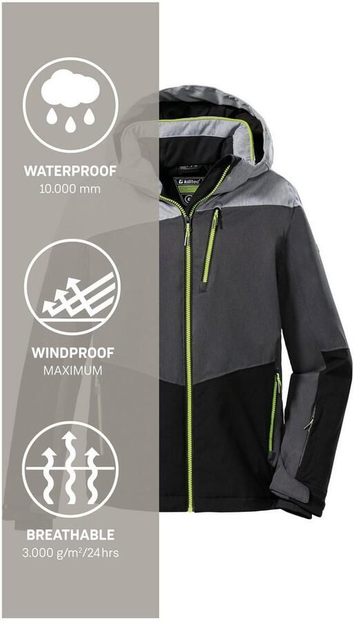 Killtec Ski-jack KSW 161 BYS SKI JCKT Waterdichte ade de skijas met afneembare capuchon - Foto 8