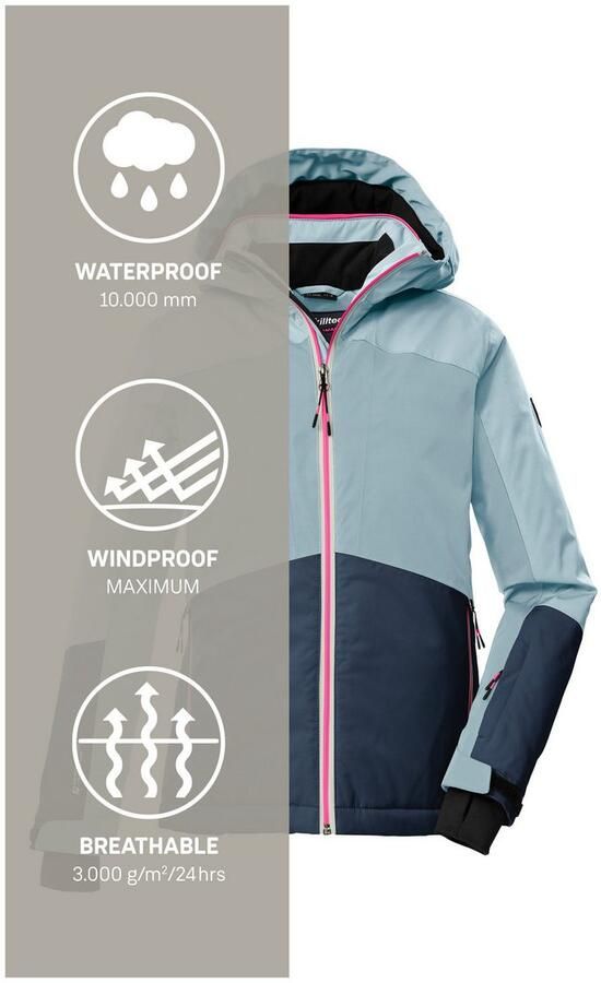 Killtec Ski-jack KSW 196 GRLS SKI JCKT Kinder skijas: water- en winddicht ade d PFAs-vrij - Foto 5