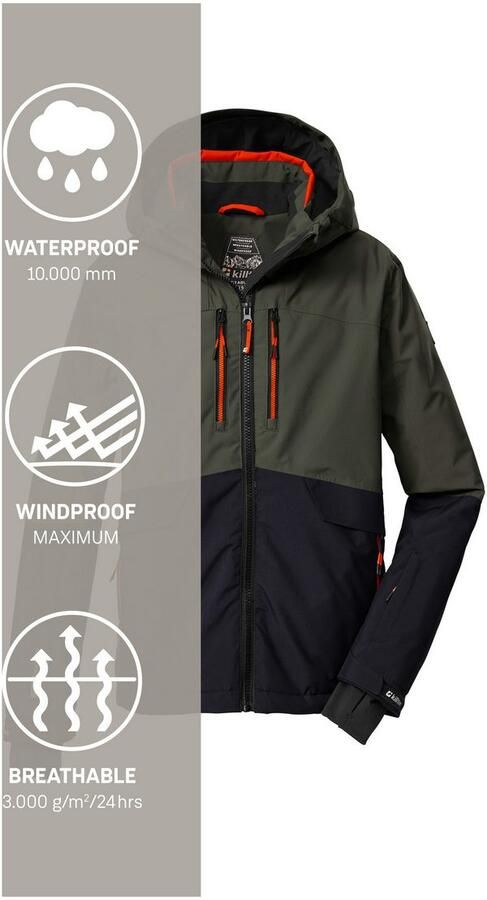 Killtec Ski-jack KSW 201 BYS SKI JCKT Stijlvolle water- en winddichte ski-jas met reflecterende details - Foto 5