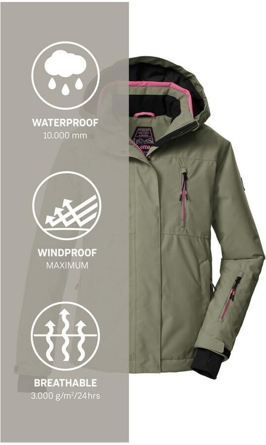 Killtec Ski-jack KSW 205 GRLS SKI JCKT Waterdichte ade de skijas met verstelbare capuchon - Foto 5