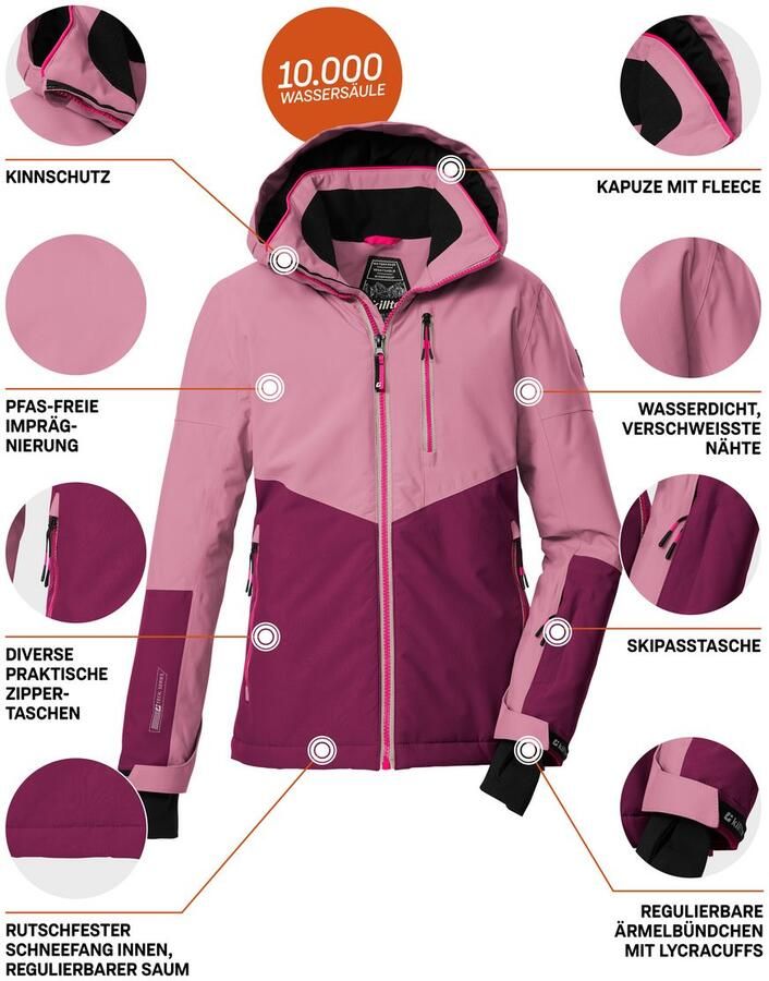 Killtec Ski-jack KSW 207 GRLS SKI JCKT Waterdichte ade de kinderjas met reflecterende details - Foto 1