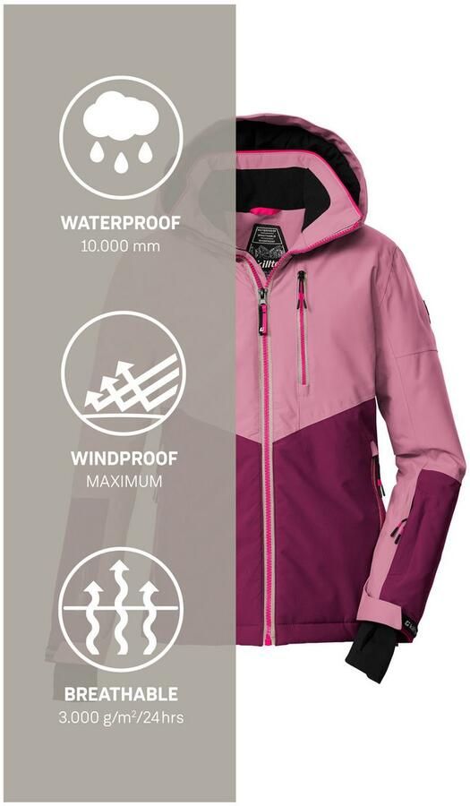 Killtec Ski-jack KSW 207 GRLS SKI JCKT Waterdichte ade de kinderjas met reflecterende details - Foto 5