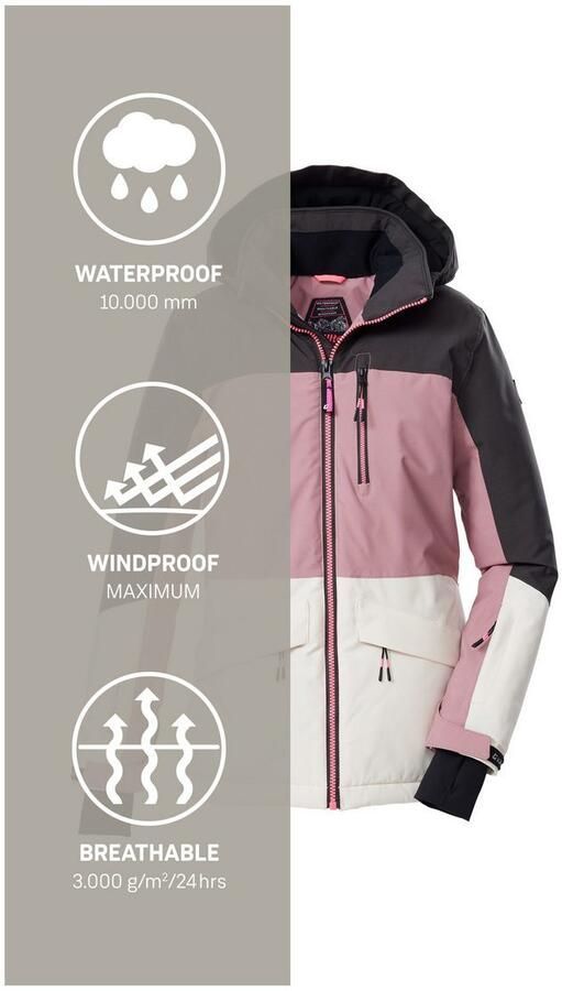 Killtec Ski-jack KSW 208 GRLS SKI JCKT Waterdichte ade de kinderjas met sneeuwvanger en zakken - Foto 5