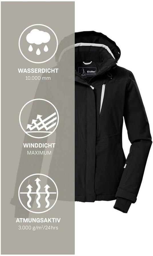 Killtec Ski-jack KSW 25 WMN SKI JCKT Ade de waterdichte skijas met afneembare capuchon - Foto 5