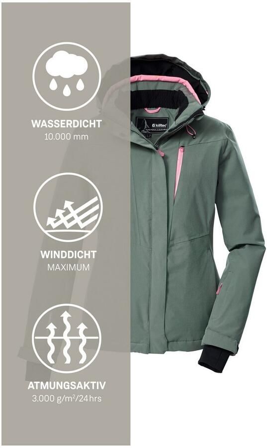 Killtec Ski-jack KSW 25 WMN SKI JCKT Ade de waterdichte skijas met afneembare capuchon - Foto 5