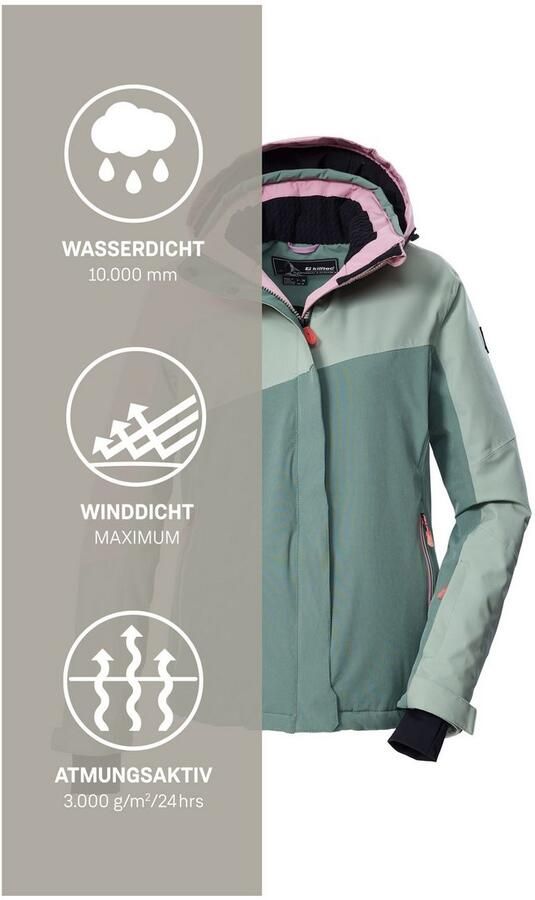 Killtec Ski-jack KSW 26 WMN SKI JCKT Wind- en waterdicht ade d colourblock-design PFAS-vrij - Foto 5