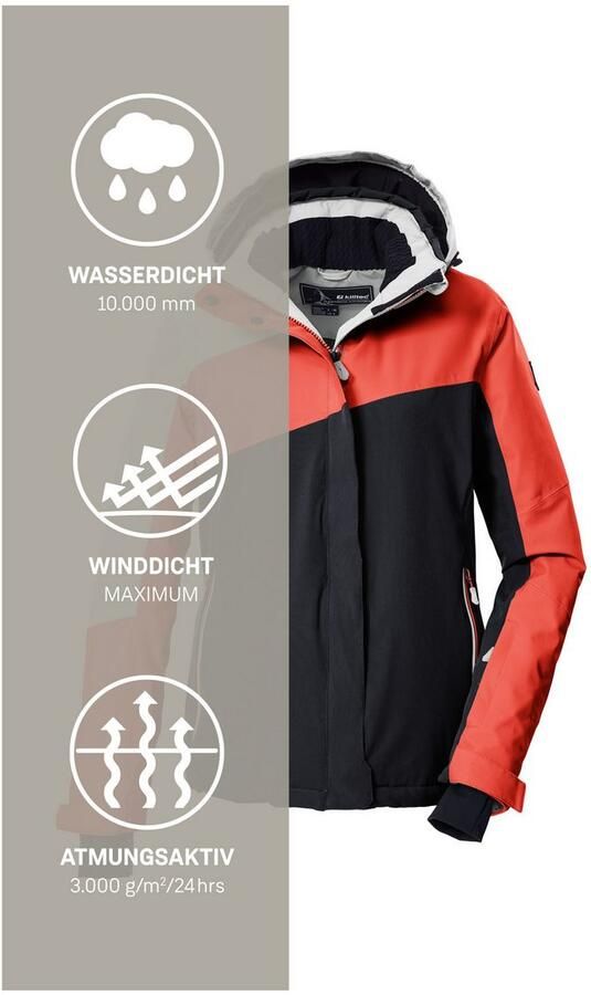 Killtec Ski-jack KSW 26 WMN SKI JCKT Wind- en waterdicht ade d colourblock-design PFAS-vrij - Foto 5