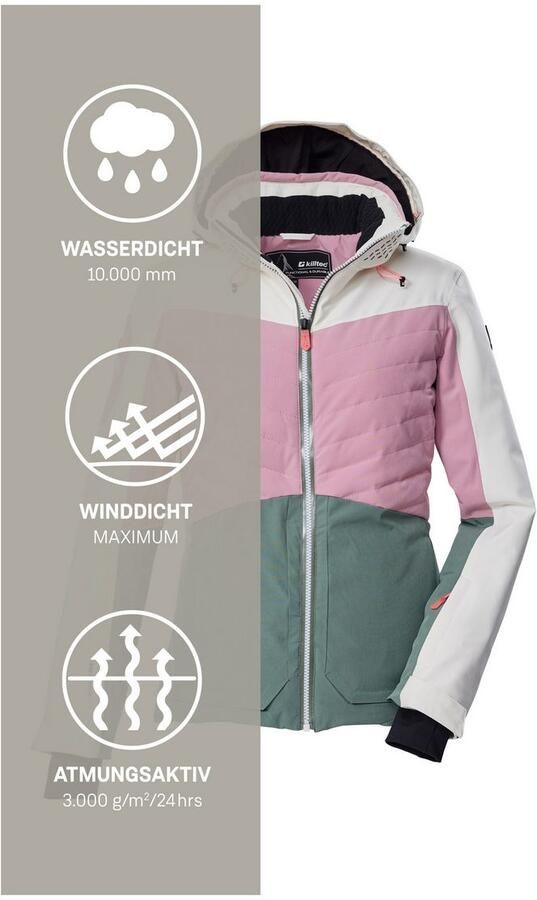 Killtec Ski-jack KSW 30 WMN SKI JCKT Dames Skijas: waterdicht ademend Colourblock-design - Foto 5