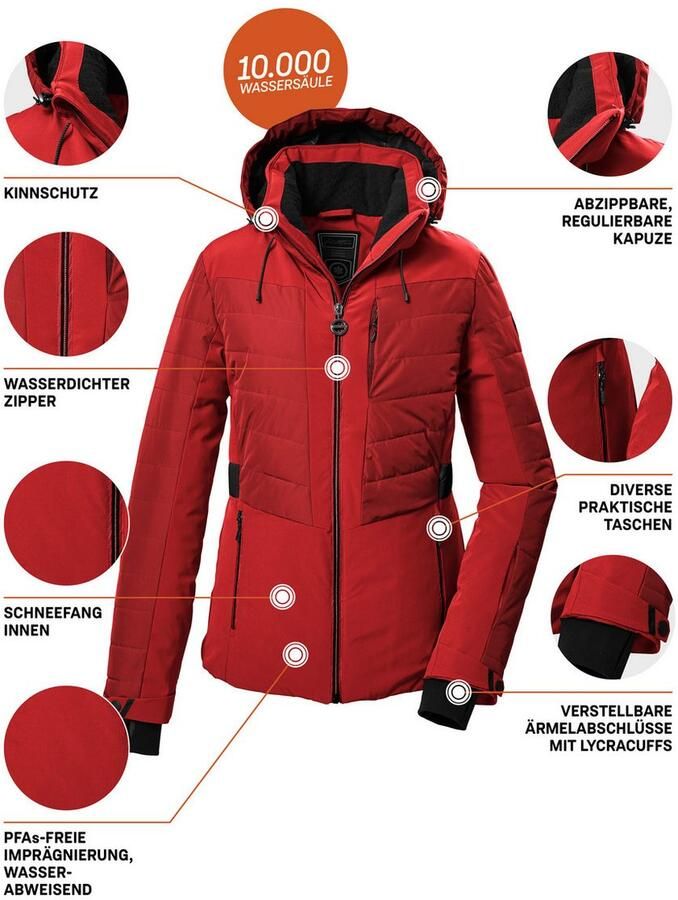Killtec Ski-jack KSW 309 WMN SKI QLTD JCKT Ademende skijas waterafstotend door gelaste naden - Foto 2