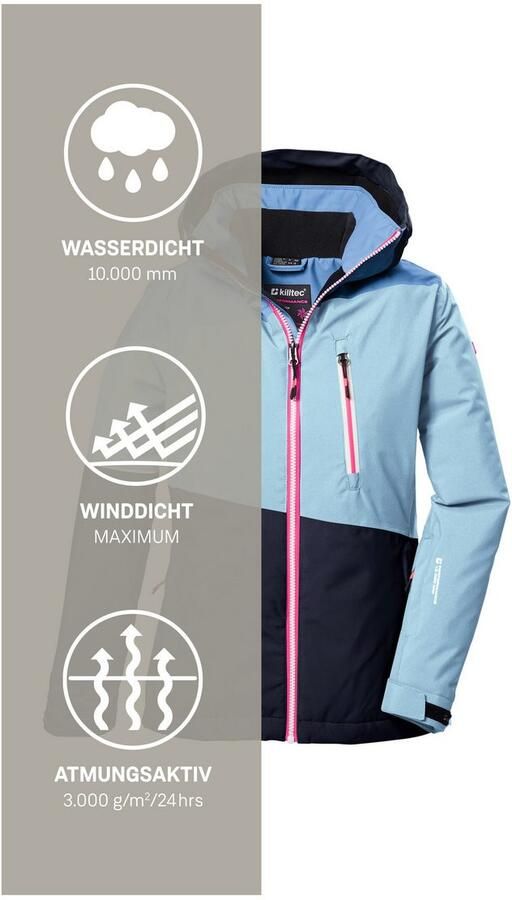 Killtec Ski-jack KSW 331 GRLS SKI JCKT Ademende waterdichte jas met fleece-binnenkant skipaszak - Foto 10
