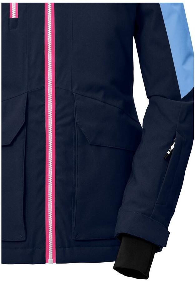 Killtec Ski-jack KSW 340 GRLS SKI JCKT Waterdichte meisjesjas met capuchon sneeuwvanger en opbergruimte - Foto 3
