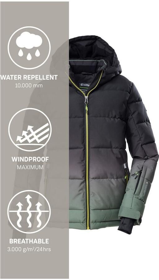 Killtec Ski-jack KSW 382 BYS SKI QLTD JCKT Waterafstotende winddichte winterjas met verstelbare capuchon - Foto 5