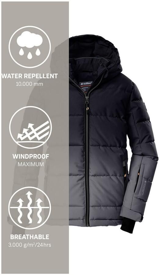 Killtec Ski-jack KSW 382 BYS SKI QLTD JCKT Waterafstotende winddichte winterjas met verstelbare capuchon - Foto 5