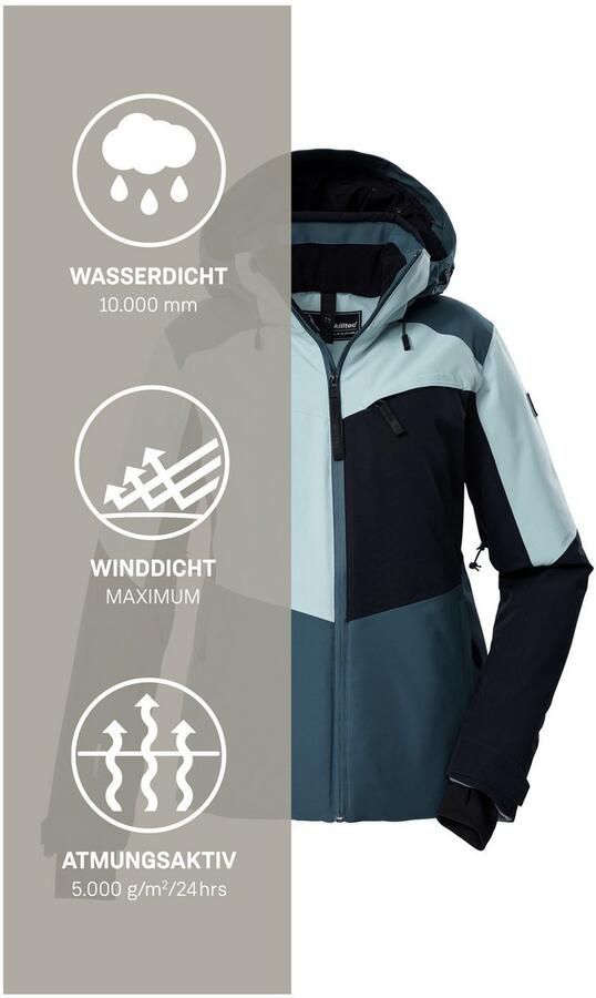 Killtec Ski-jack KSW 39 WMN SKI JCKT Waterdichte dames ski jas met ademend vermogen en slimme functies - Foto 6