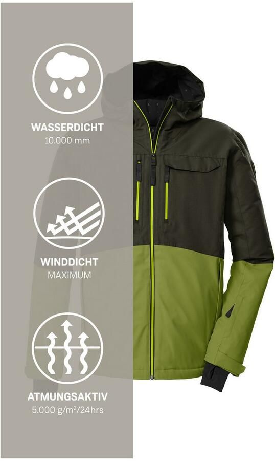 Killtec Ski-jack KSW 53 MN SKI JCKT Skijas: waterdicht ade d colourblock vele zakken - Foto 3