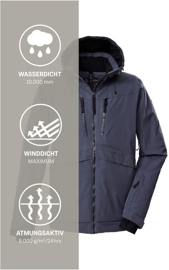 Killtec Ski-jack KSW 55 MN SKI JCKT Waterdichte ade de skijas met gelaste naden - Foto 5