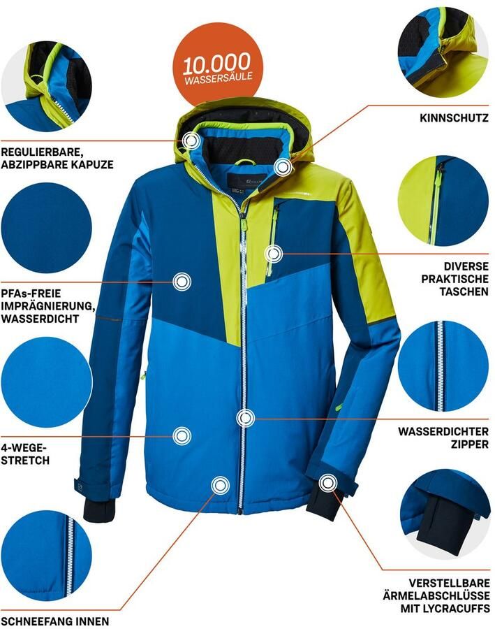 Killtec Ski-jack KSW 76 MN SKI JCKT Heren functionele jas: waterdicht ademend 4-way stretch - Foto 2