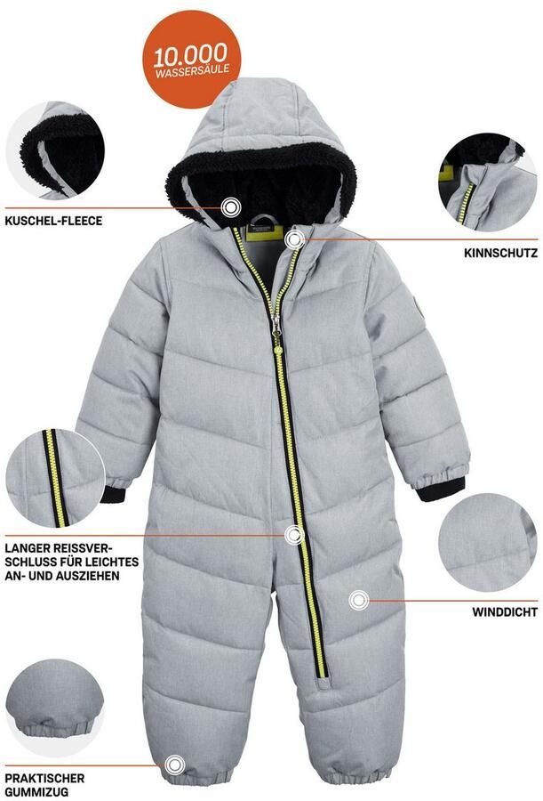 Killtec Ski-overall Karter Mini Sneeuwpak: waterafstotend winddicht warm gemakkelijk aan te trekken